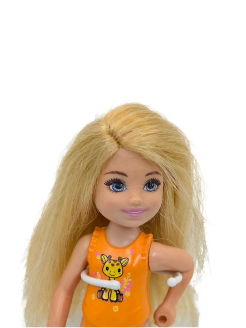 Mattel Chelsea Doll Girls One Size Orange Yellow Giraffe Swimsuit